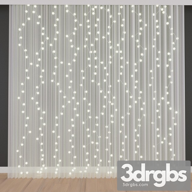 Curtains with garlands 3dsmax Download - thumbnail 1