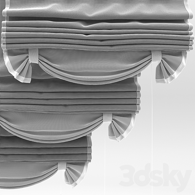 Curtains with pick-up 3DS Max Model - thumbnail 3