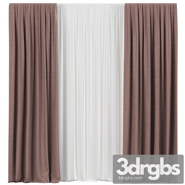 Curtains With Tulle 201 3dsmax Download - thumbnail 1