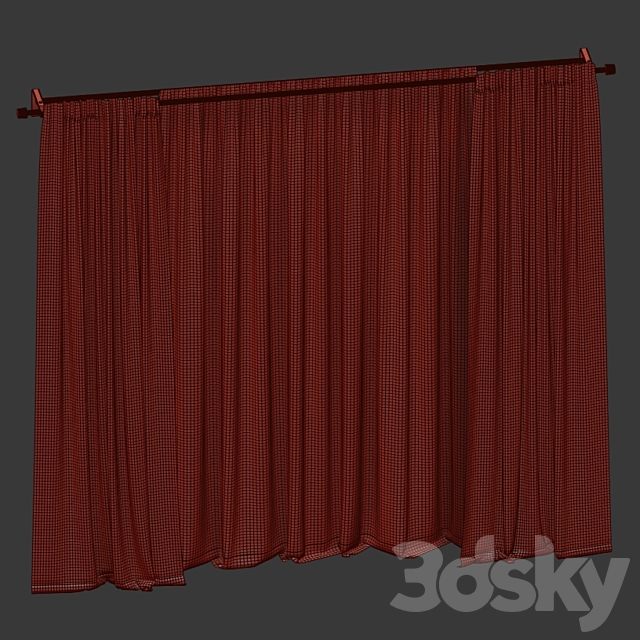 Curtains with tulle 3DSMax File - thumbnail 4