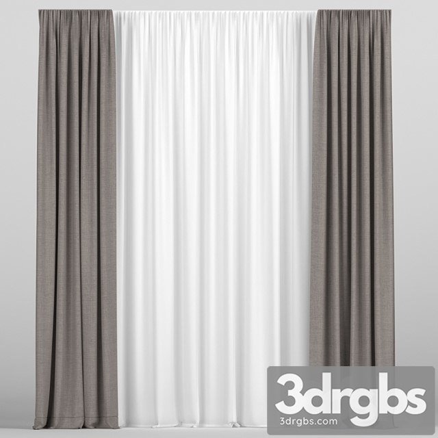 Curtains With Tulle 59 3dsmax Download - thumbnail 1