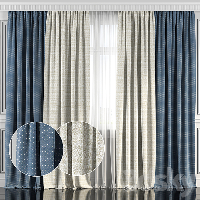 Curtains with window 134 3DSMax File - thumbnail 1