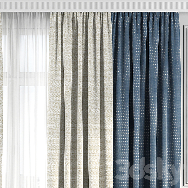 Curtains with window 134 3DSMax File - thumbnail 3