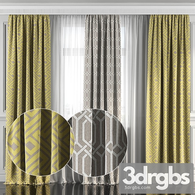 Curtains With Window 155 3dsmax Download - thumbnail 1