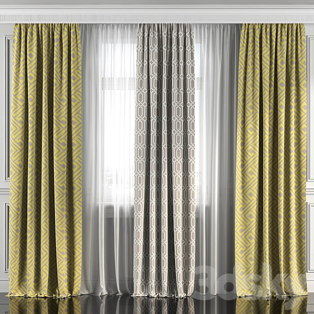 Curtains with window 155 3DSMax File - thumbnail 2