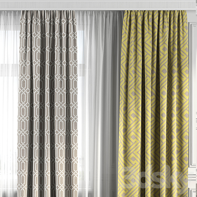 Curtains with window 155 3DSMax File - thumbnail 3