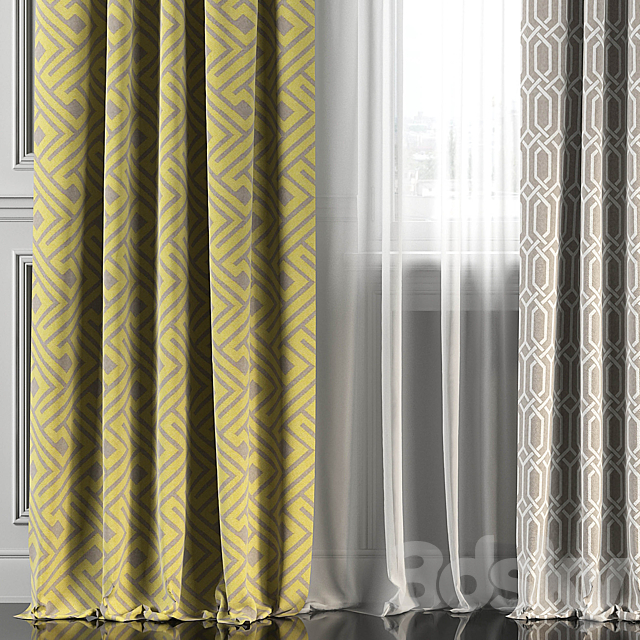 Curtains with window 155 3DSMax File - thumbnail 4