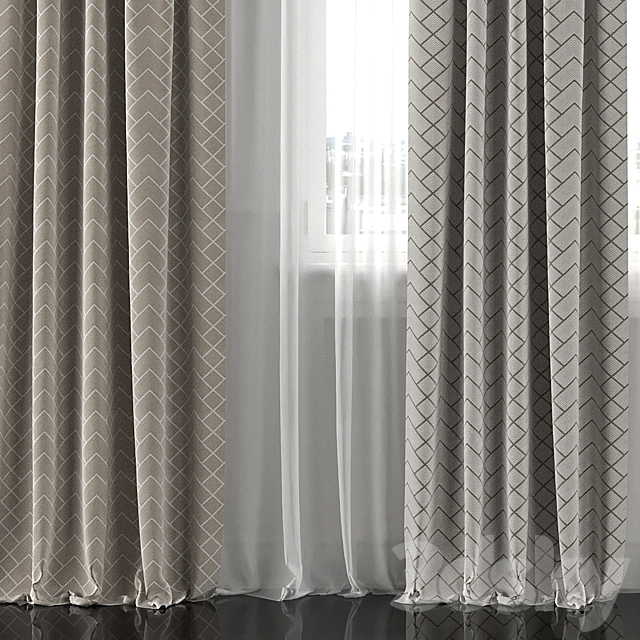 Curtains with window 162C 3DSMax File - thumbnail 2