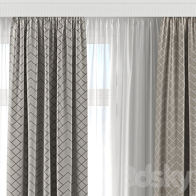 Curtains with window 162C 3DSMax File - thumbnail 3