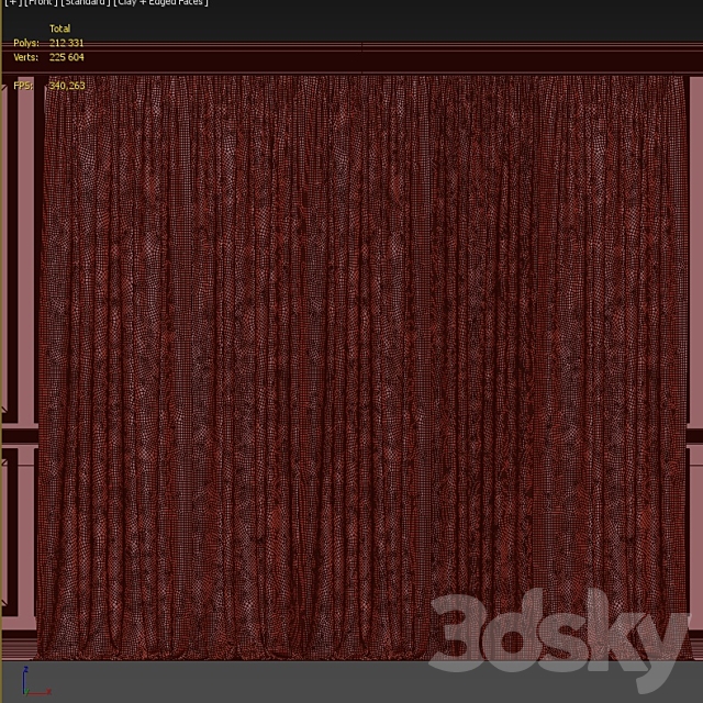 Curtains with window 162C 3DSMax File - thumbnail 4