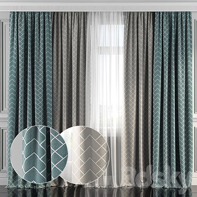 Curtains with window 163 3DSMax File - thumbnail 1