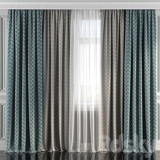 Curtains with window 163 3DSMax File - thumbnail 2