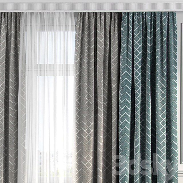 Curtains with window 163 3DSMax File - thumbnail 3