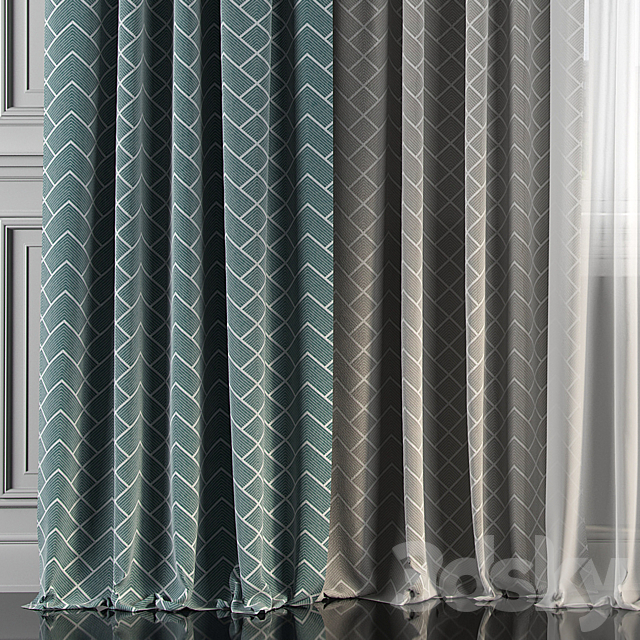 Curtains with window 163 3DSMax File - thumbnail 4