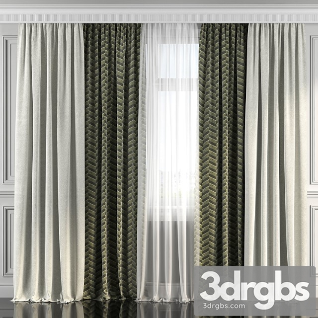 Curtains With Window 185 3dsmax Download - thumbnail 1