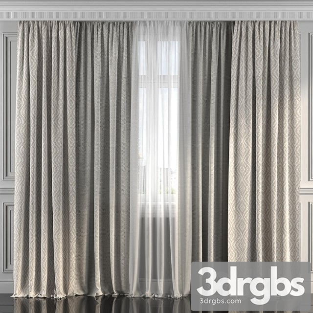 Curtains With Window 190 3dsmax Download - thumbnail 1