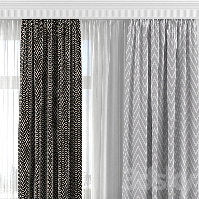 Curtains with window 196C 3DSMax File - thumbnail 3