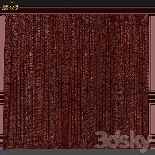 Curtains with window 196C 3DSMax File - thumbnail 4