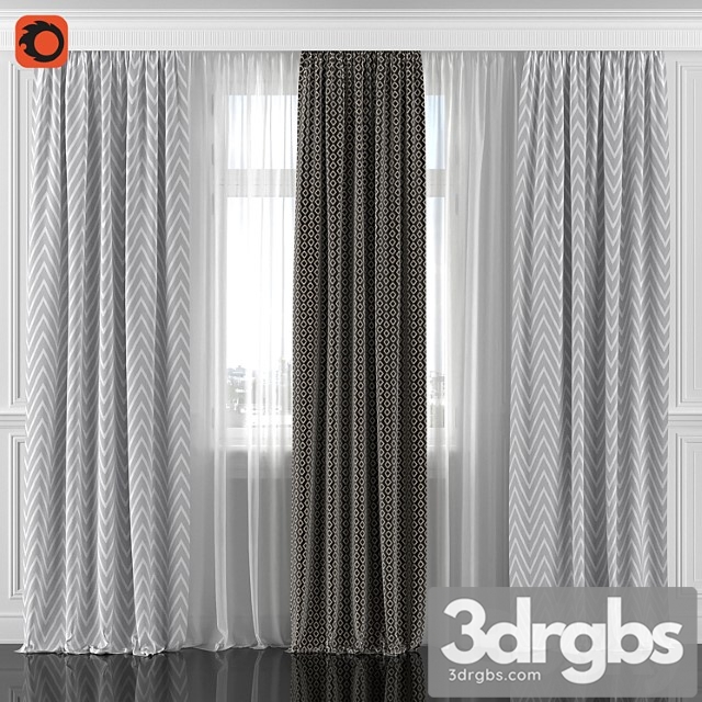 Curtains with window 196c - thumbnail 1