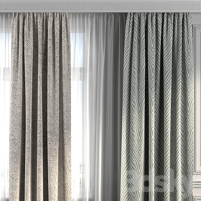 Curtains with window 275 3ds Max - thumbnail 2