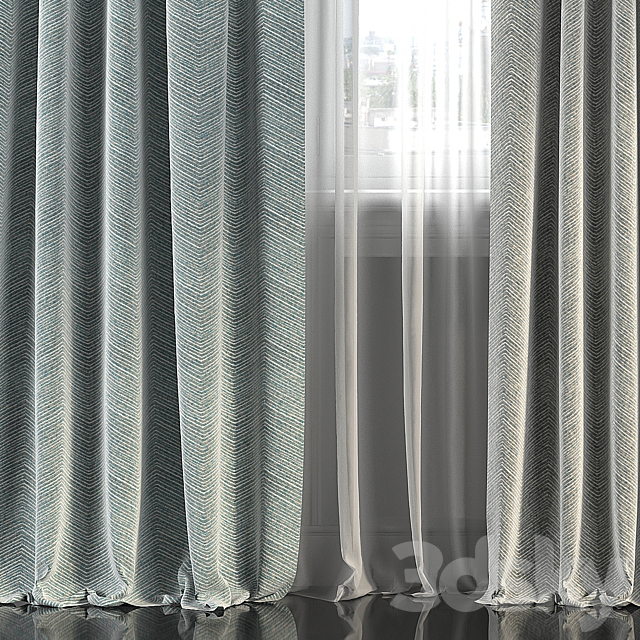 Curtains with window 292 3DSMax File - thumbnail 3