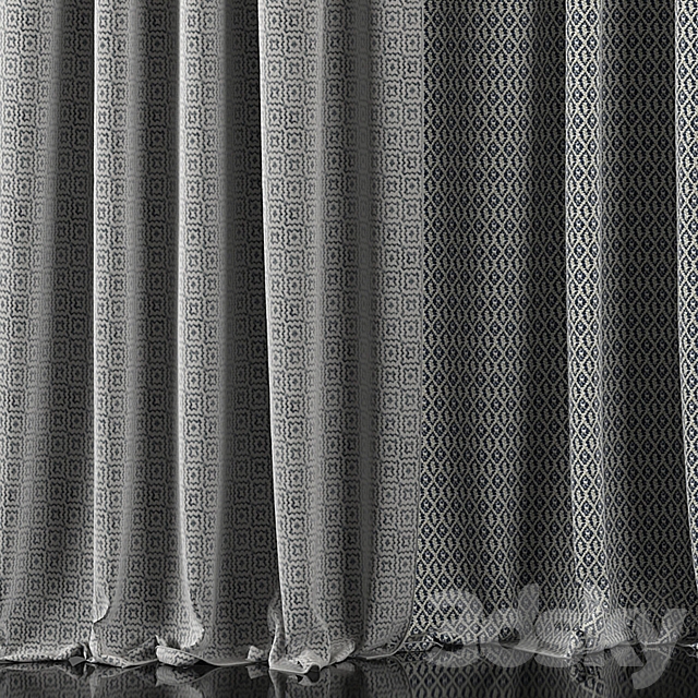 Curtains with window 310 3ds Max - thumbnail 3