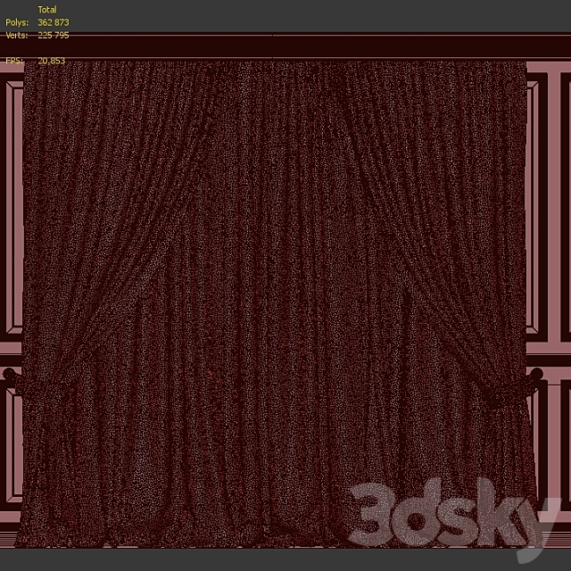 Curtains with window and moldings 426-431 3DSMax File - thumbnail 7