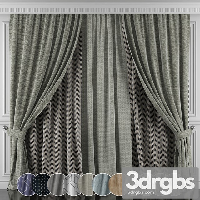 Curtains with window and moldings 426-431 - thumbnail 1