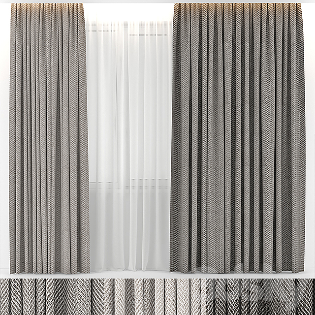 CURTAINS WOOL 3ds Max - thumbnail 1