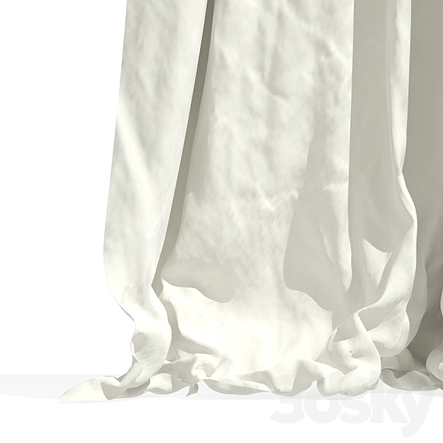 Curtains wrinkled 38 3ds Max - thumbnail 2