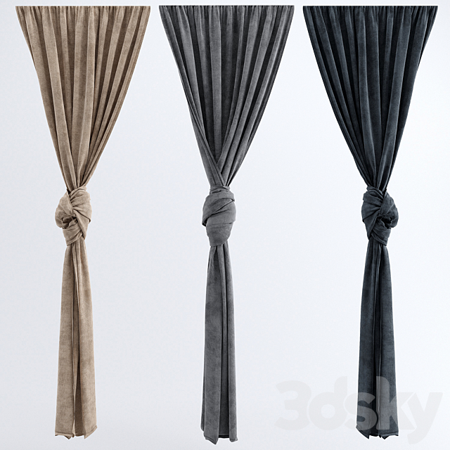 Curtains zavyazyannye knot 3DSMax File - thumbnail 1