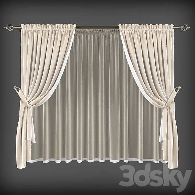 Curtains293 3DSMax File - thumbnail 1