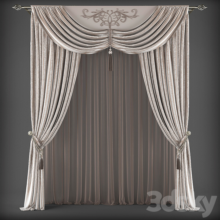Curtains304 3DS Max Model - thumbnail 1