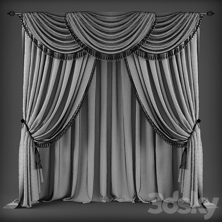 Curtains335 3DS Max - thumbnail 2