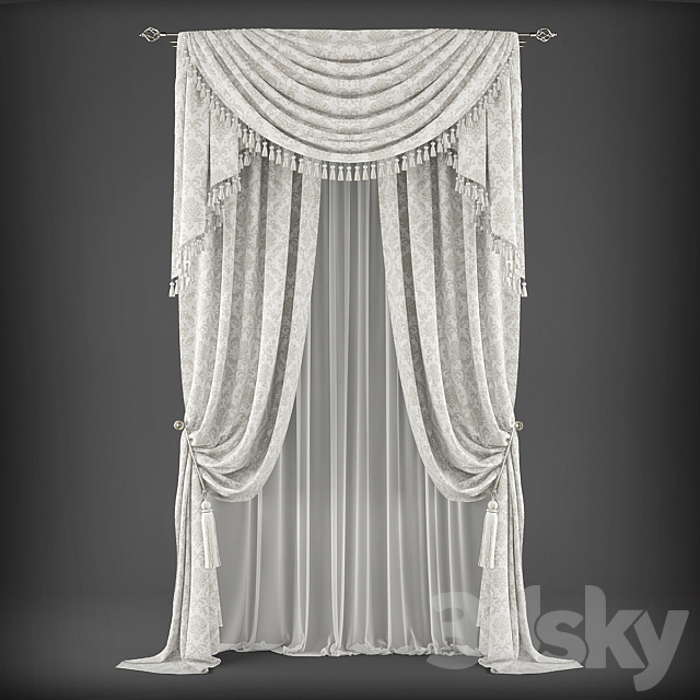 Curtains343 3ds Max - thumbnail 1