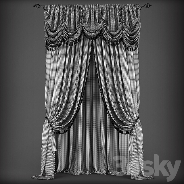 Curtains344 3DS Max Model - thumbnail 2