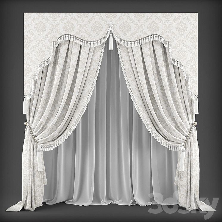 Curtains345 3DS Max - thumbnail 1