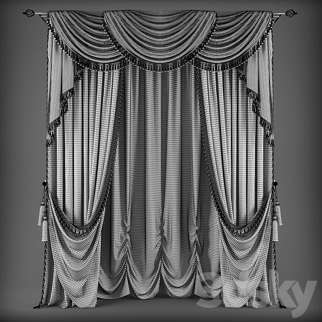 Curtains350 3DS Max Model - thumbnail 2