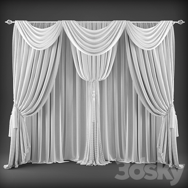 Curtains431 3DS Max Model - thumbnail 2