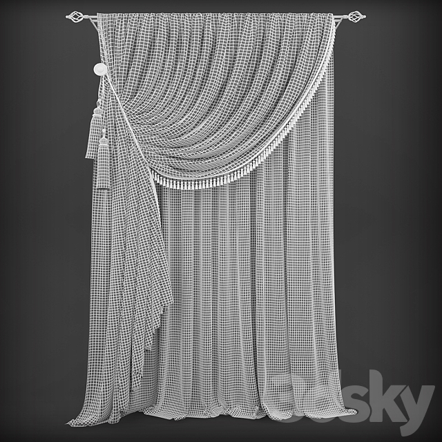 Curtains469 3DS Max Model - thumbnail 2