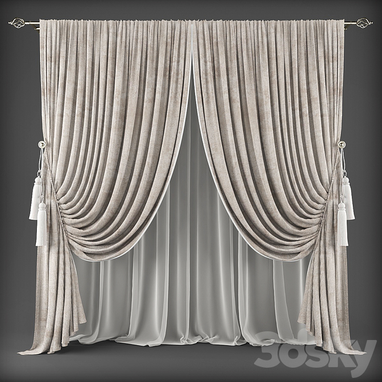 Curtains474 3DS Max - thumbnail 1