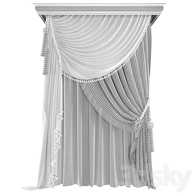 Curtains545 3DS Max Model - thumbnail 2