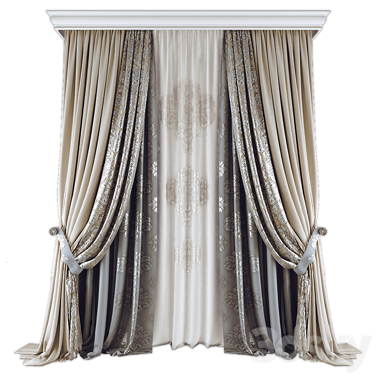 Curtains553 3DS Max Model - thumbnail 1