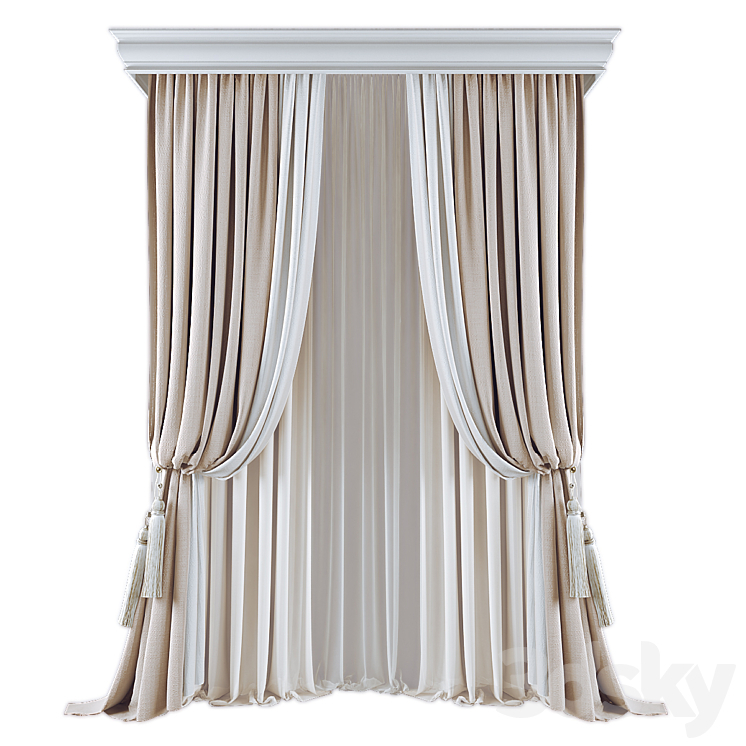 Curtains573 3DS Max Model - thumbnail 1