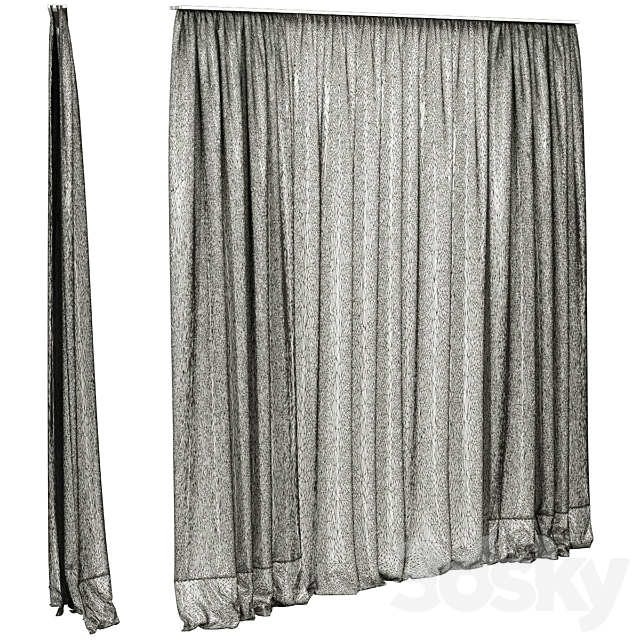 Curtains_01 3DS Max Model - thumbnail 3