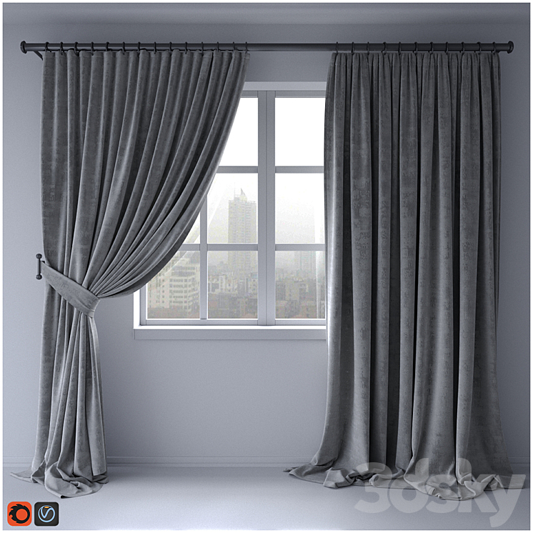 curtains_03 3DS Max - thumbnail 1