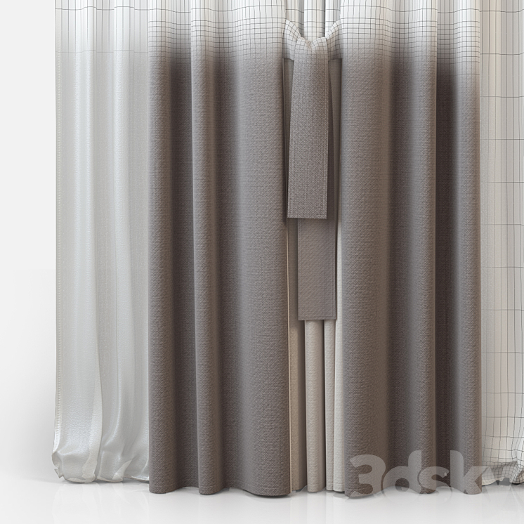 Curtains_m20 3DS Max - thumbnail 2