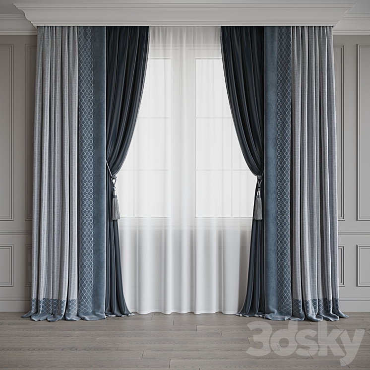 Drapery set 122 3DS Max Model - thumbnail 2