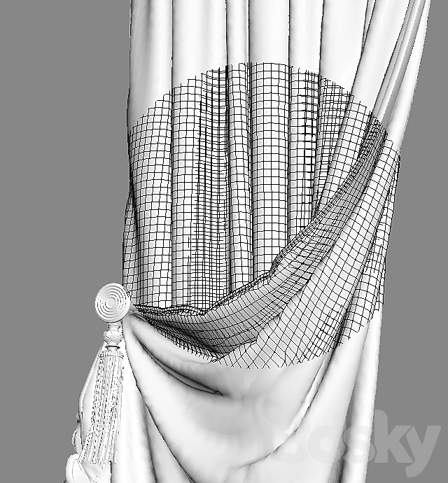 Drapes with classic pickup 3ds Max - thumbnail 2