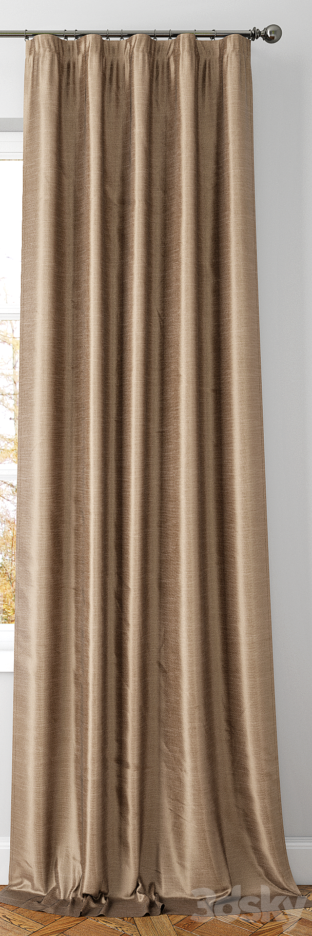 DUPIONI SILK DRAPE-Pottery Barn 3DSMax File - thumbnail 2